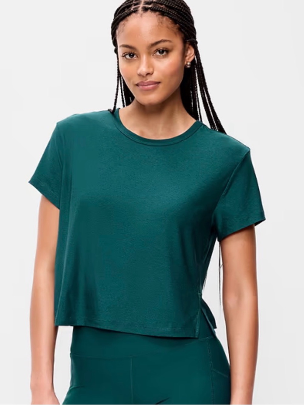 Old Navy Active Cloudmotion Go-Dry Large L Green Boxy Shirt Gym Running